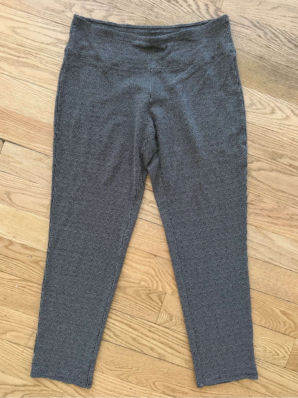 J. Jill Textured Grey Knit Pants Wearever Collection Smooth Fit Slim Leg M